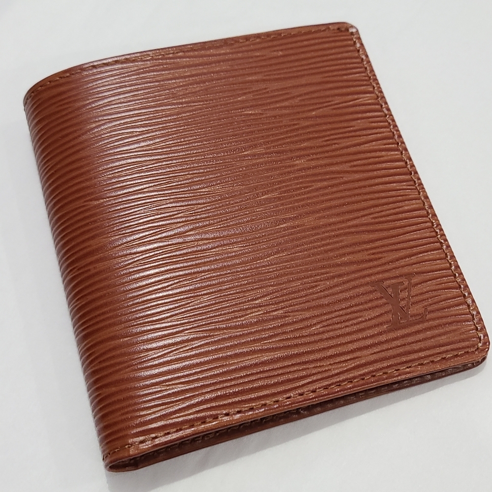 Louis Vuitton Cognac Epi Leather Slim Wallet